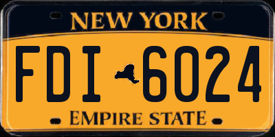NY license plate FDI6024