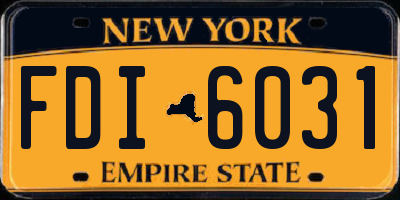 NY license plate FDI6031