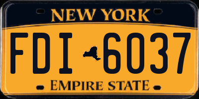 NY license plate FDI6037