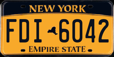 NY license plate FDI6042