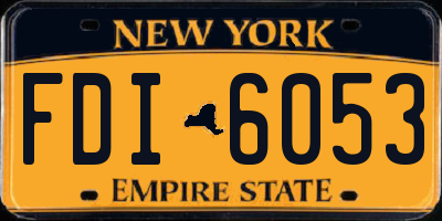 NY license plate FDI6053