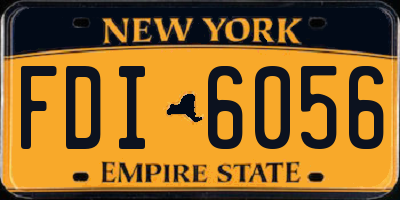 NY license plate FDI6056