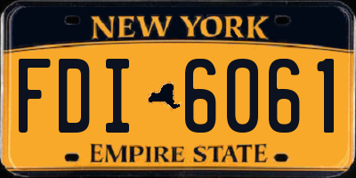 NY license plate FDI6061