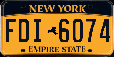NY license plate FDI6074