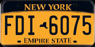 NY license plate FDI6075