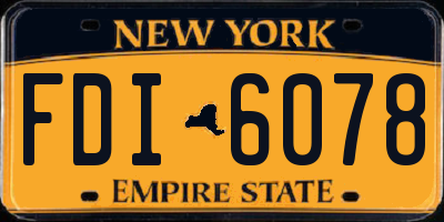 NY license plate FDI6078