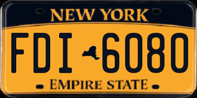 NY license plate FDI6080