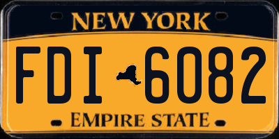 NY license plate FDI6082