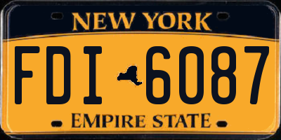NY license plate FDI6087