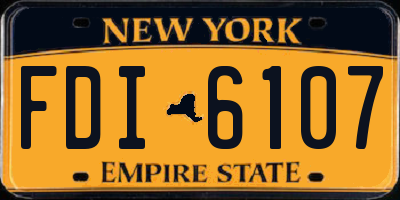 NY license plate FDI6107
