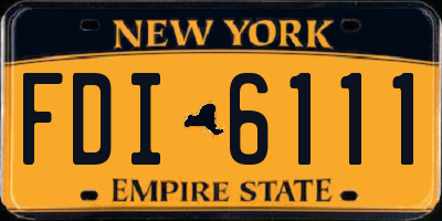 NY license plate FDI6111
