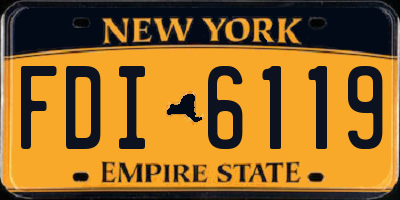 NY license plate FDI6119