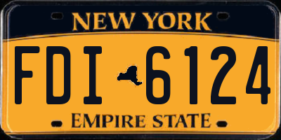 NY license plate FDI6124