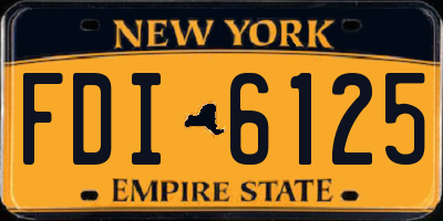 NY license plate FDI6125