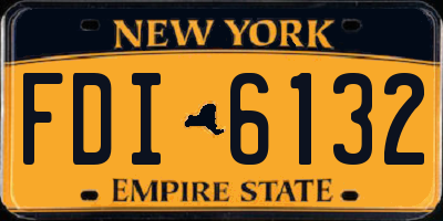 NY license plate FDI6132
