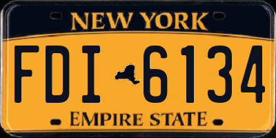 NY license plate FDI6134