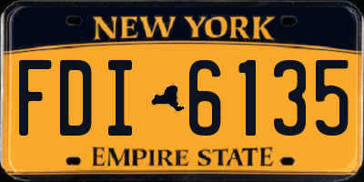 NY license plate FDI6135