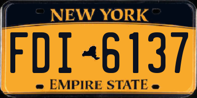 NY license plate FDI6137