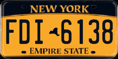 NY license plate FDI6138