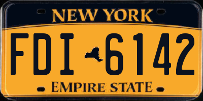 NY license plate FDI6142