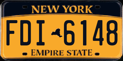 NY license plate FDI6148