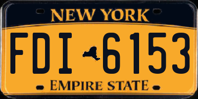 NY license plate FDI6153