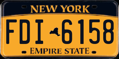 NY license plate FDI6158