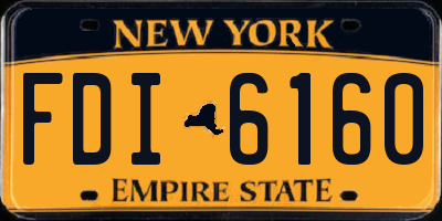 NY license plate FDI6160