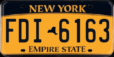 NY license plate FDI6163