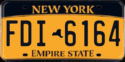 NY license plate FDI6164
