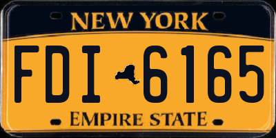 NY license plate FDI6165