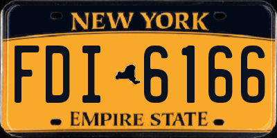 NY license plate FDI6166