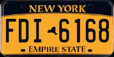 NY license plate FDI6168