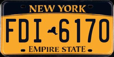 NY license plate FDI6170