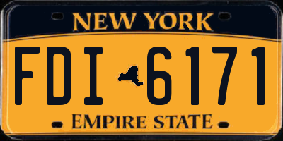 NY license plate FDI6171