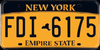 NY license plate FDI6175
