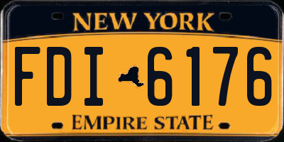 NY license plate FDI6176