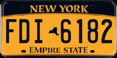 NY license plate FDI6182