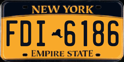 NY license plate FDI6186