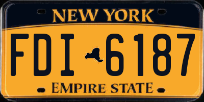 NY license plate FDI6187