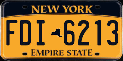 NY license plate FDI6213