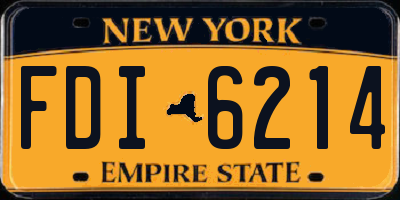 NY license plate FDI6214