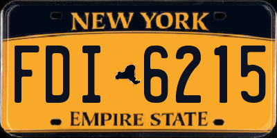 NY license plate FDI6215