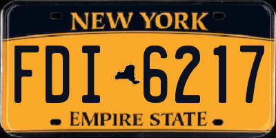 NY license plate FDI6217