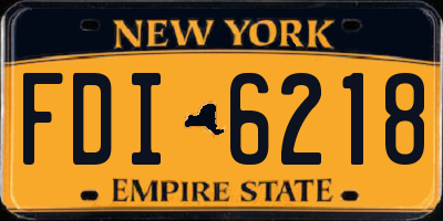 NY license plate FDI6218