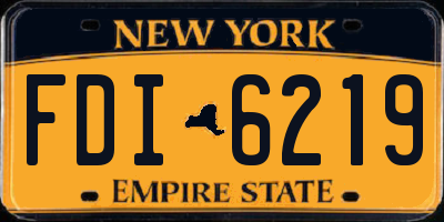 NY license plate FDI6219