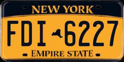 NY license plate FDI6227