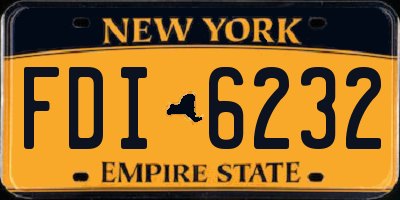 NY license plate FDI6232