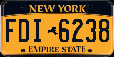 NY license plate FDI6238