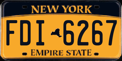 NY license plate FDI6267